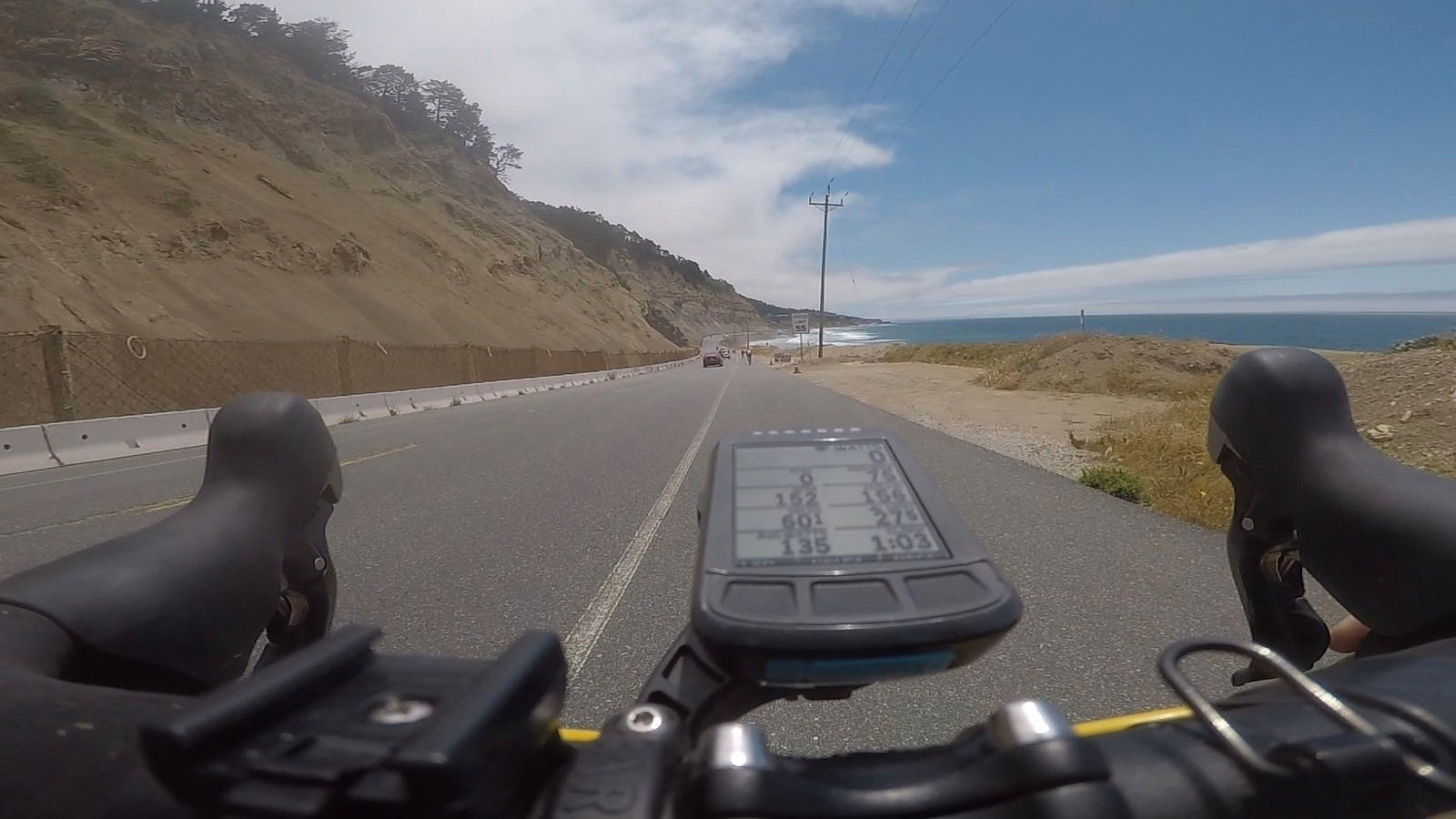 Riding along the beach