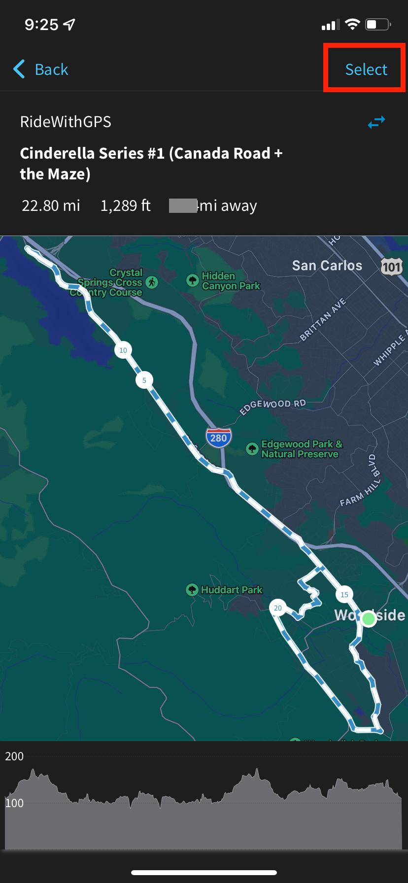 ELEMNT Select route